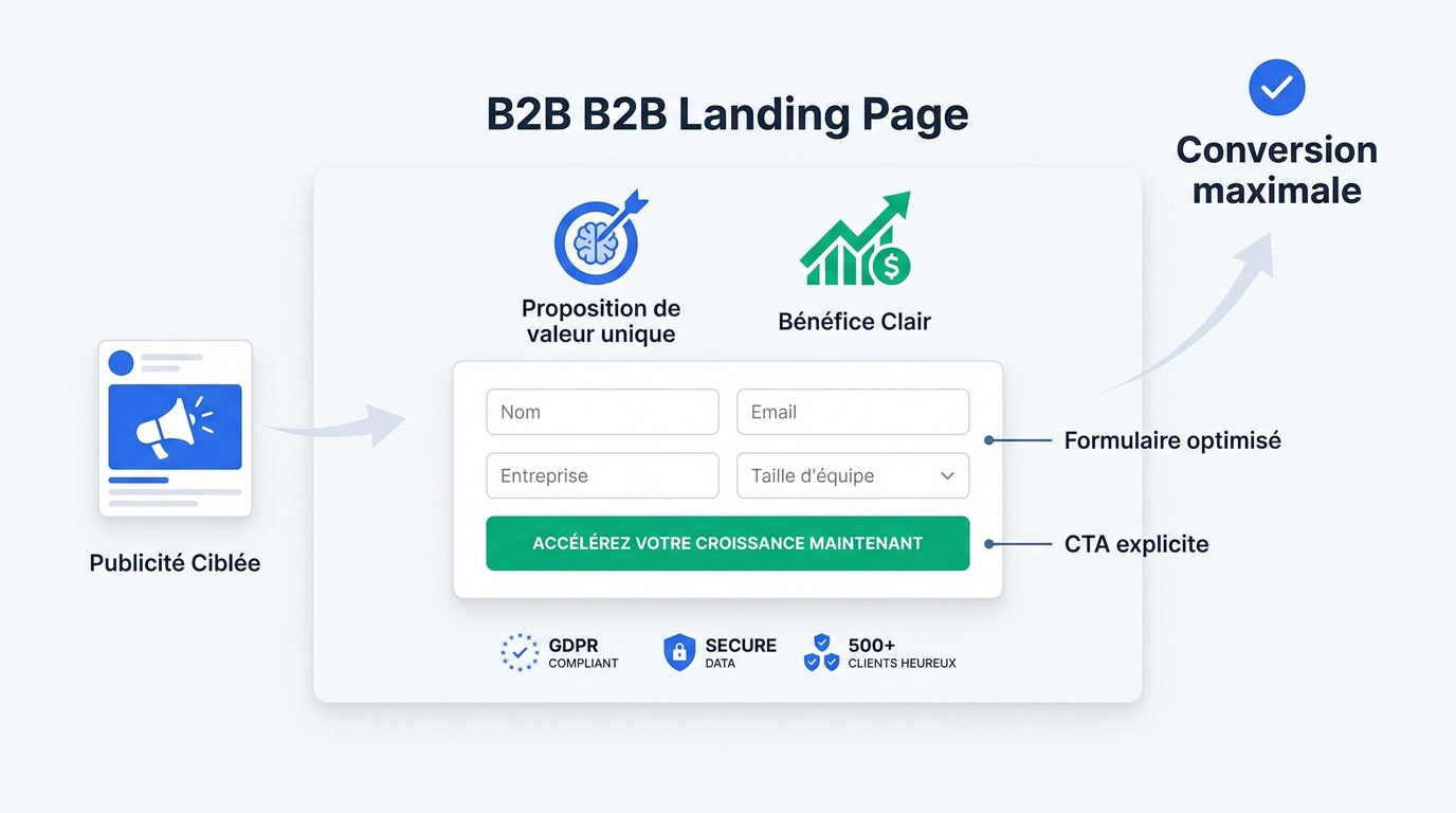 Optimisation de la structure d'une landing page B2B pour la conversion de leads